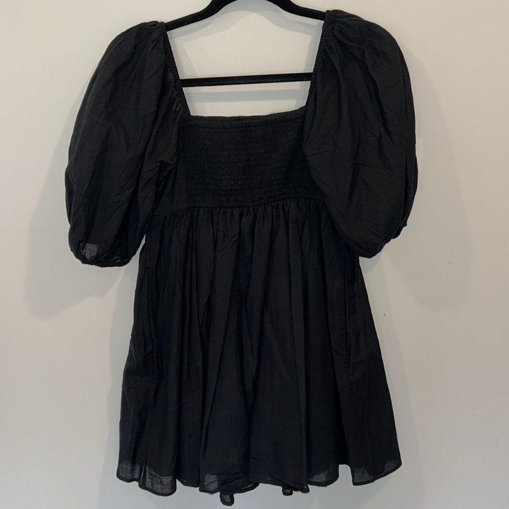 Abercrombie + Fitch Emerson Cotton Blend Black Dress - Picture 7 of 8
